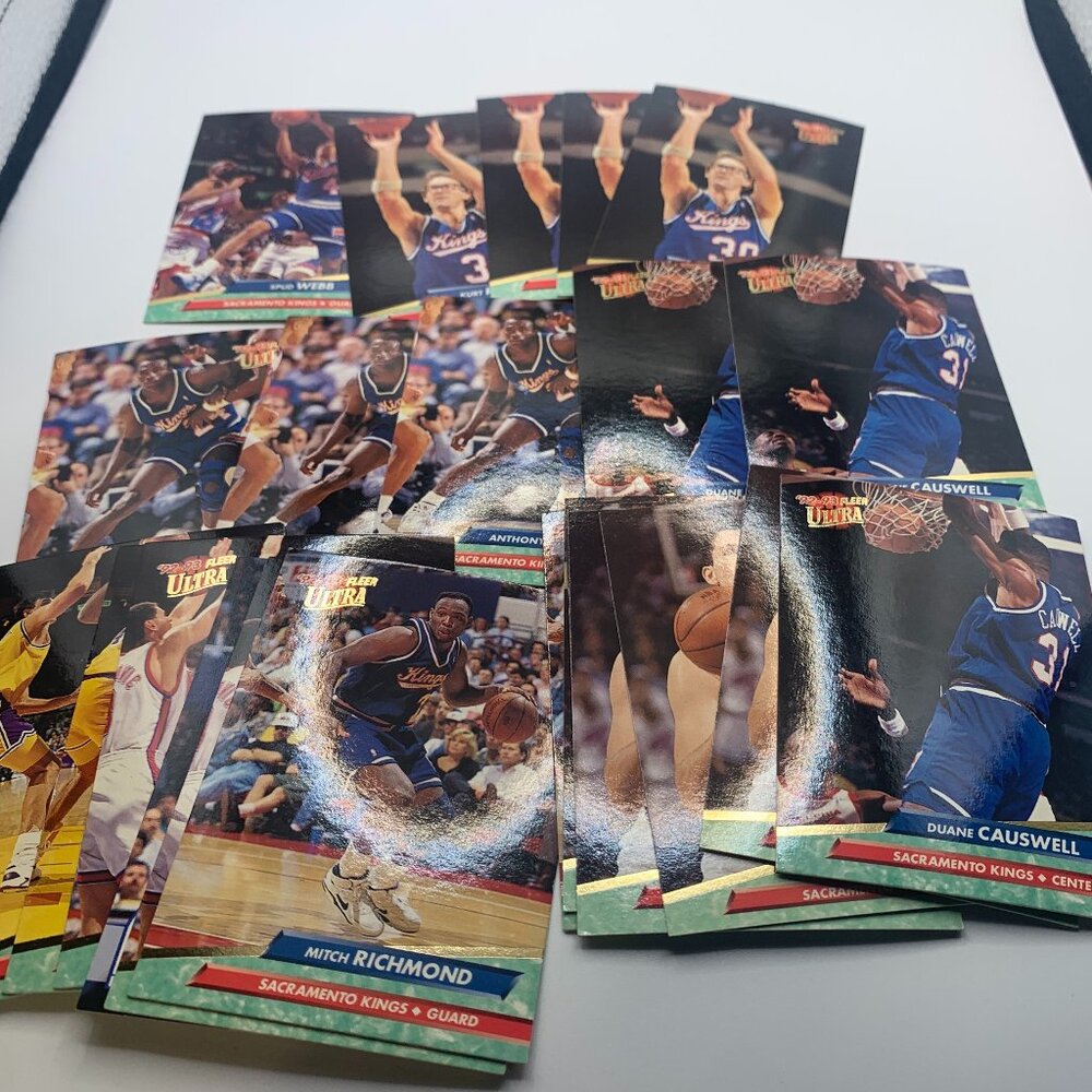 25ct 1992-1993 Sacramento Kings Basketball Trading Cards NRMT